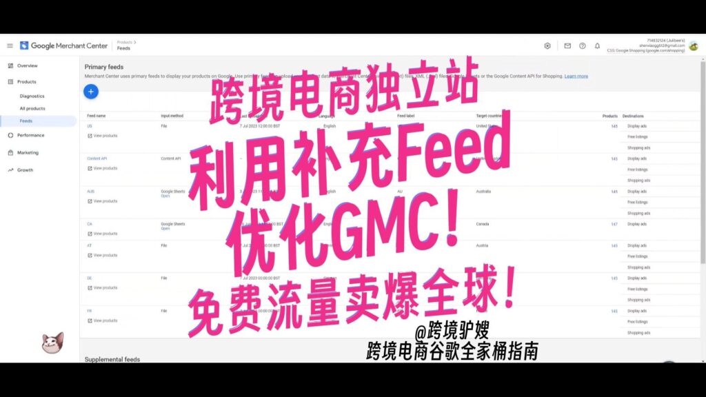 如何利用补充Feed优化你的GMC产品信息并提升转化？Google Shopping优化指南